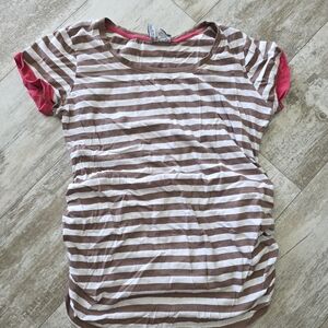 striped maternity tshirt size largr